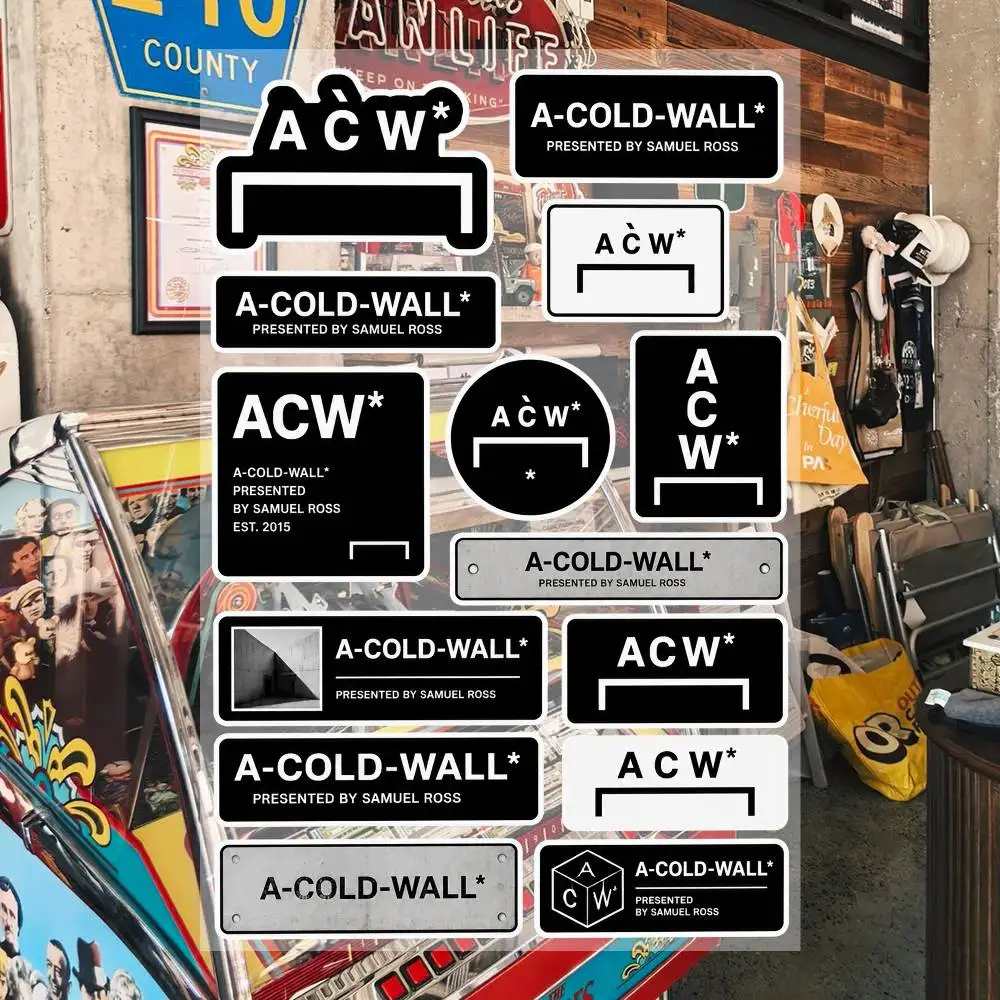 Skateboard - A-C-OLD-W-ALL Aesthetic Graffiti Waterproof PVC Stickers