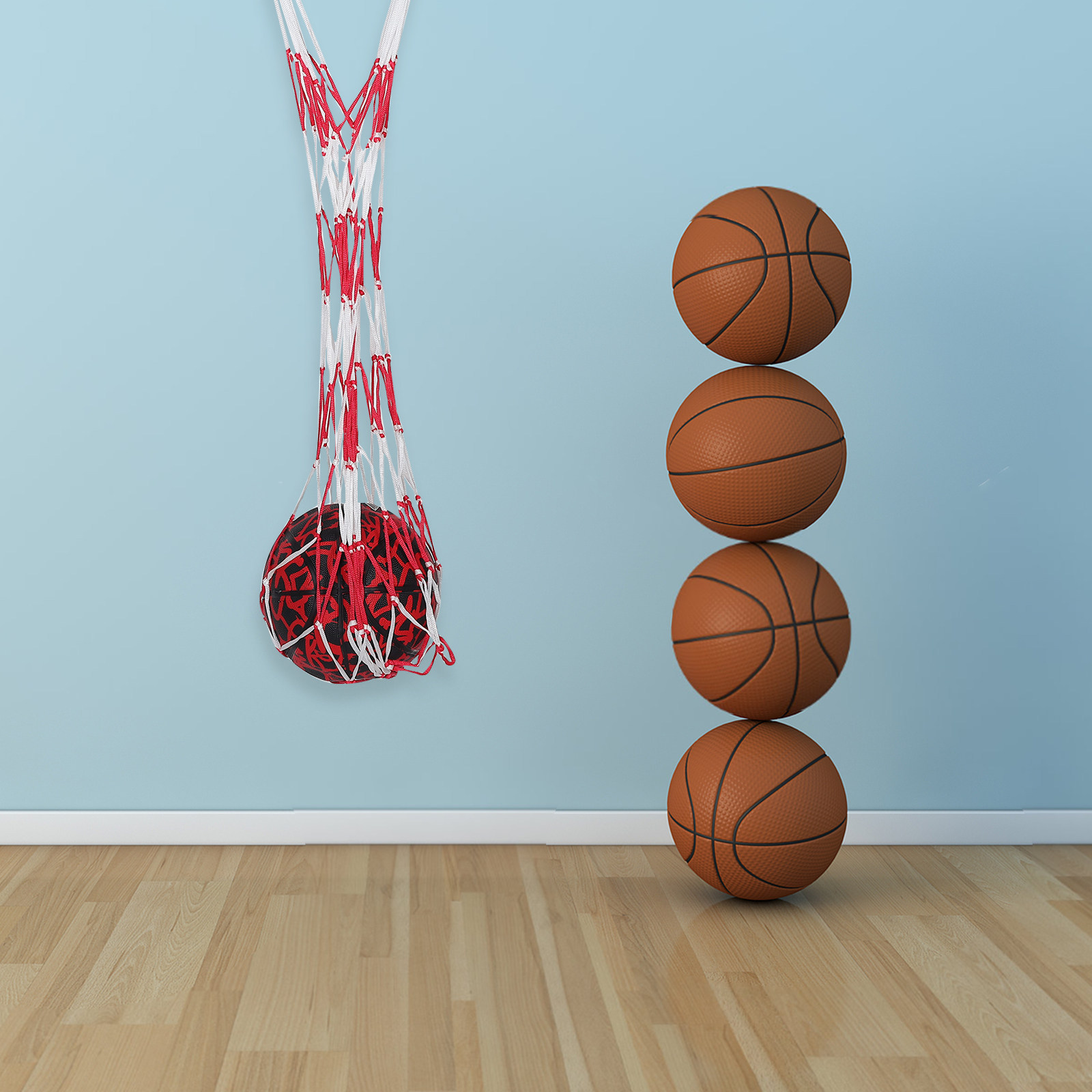 Gym Ball - Mesh Sports Ball Bag Portable Basketball