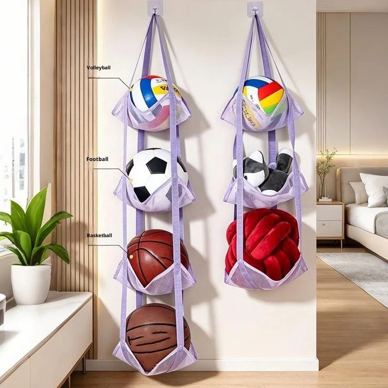 Gym Ball - Wall Mounted Ball Storage Hanging Bag
