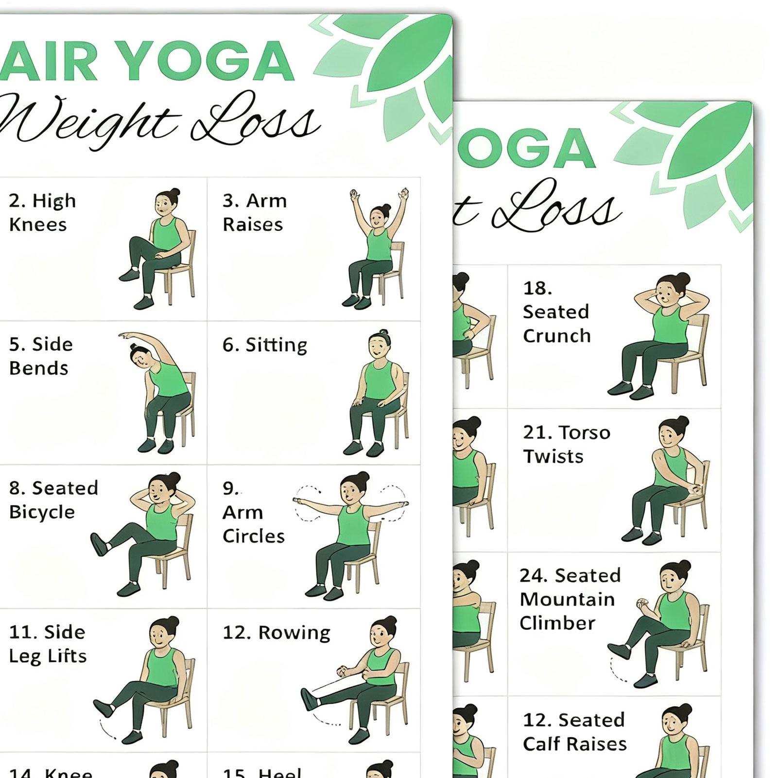 2 PCS Yoga Poster Home Exercis - Sports Equipment Poster ulasan dan harga