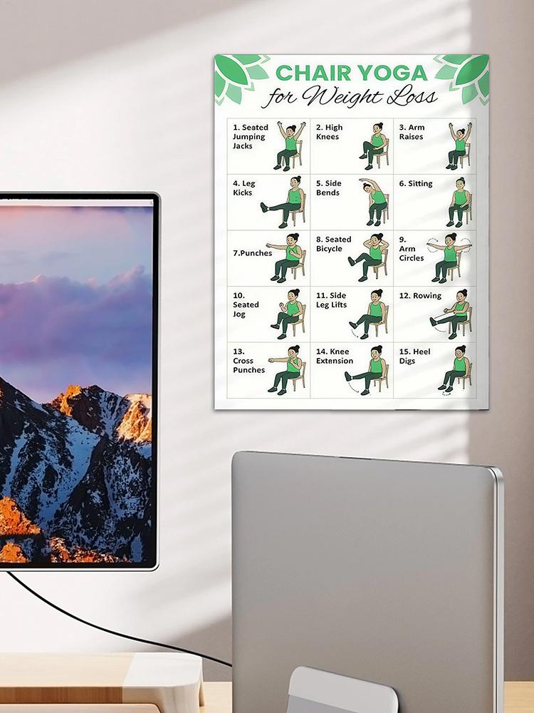 2 PCS Yoga Poster Home Exercis - Sports Equipment Poster ulasan dan harga